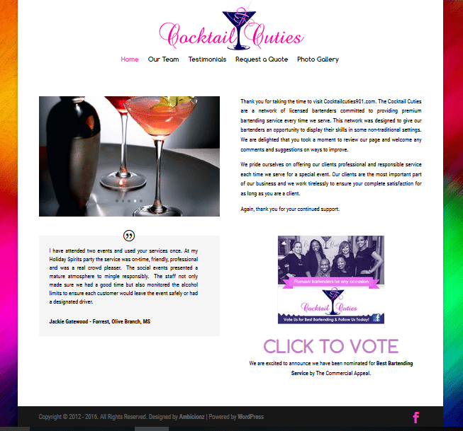 Cocktail Cuties Website
