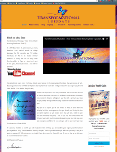 Transformational Tuesdays Website